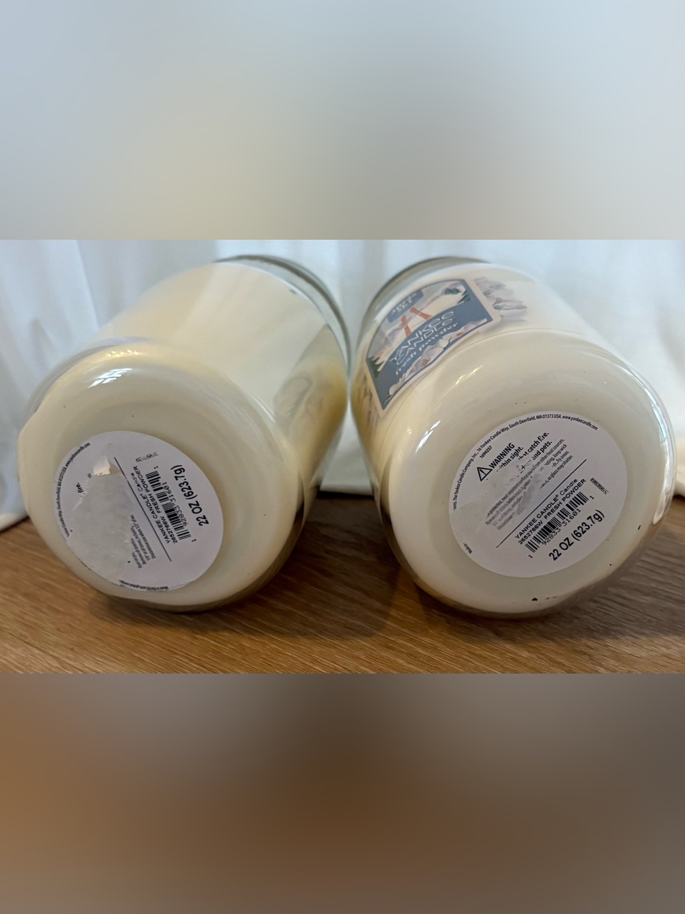 2 - YANKEE CANDLE LARGE 22 OZ.  FRESH POWDER Scented Single Wick Jar Candle NEW - Picture 2 of 2